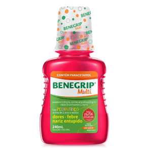 Benegrip Multi Pediátrico Sabor Frutas Vermelhas Solução Oral 240Ml