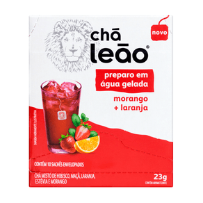 Chá Leão Ice Tea Morango + Laranja 10 Sachês