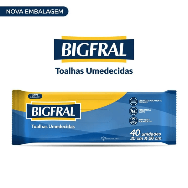 Lenços Umedecidos Bigfral 40 Unidades