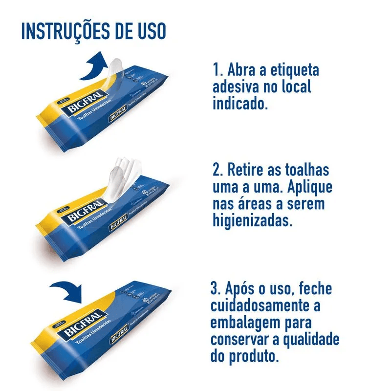 Lenços Umedecidos Bigfral 40 Unidades - Imagem 3