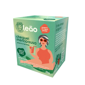 Chá Leão Cheguei Menopausa Sabor Amora E Laranja 10 Sachês