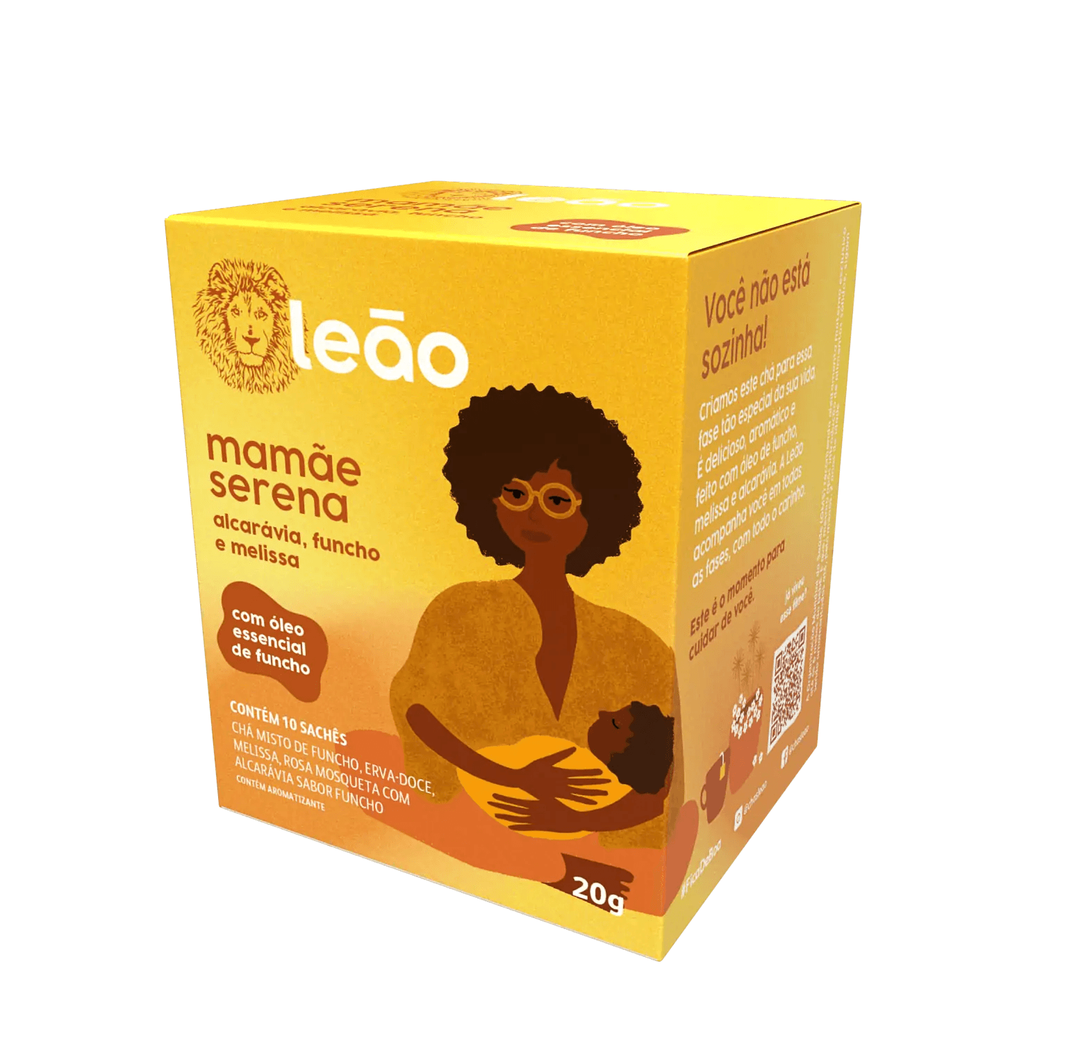 Chá Leão Mamãe Serena Sabor Alcarávia, Funcho E Melissa 10 Sachês