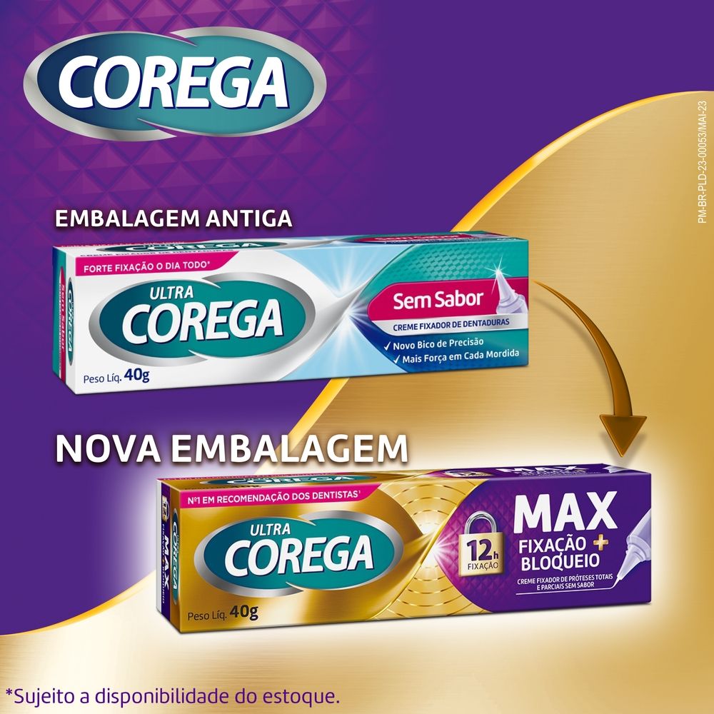 Fixador De Dentadura Corega Ultra Sem Sabor 40g - Imagem 2