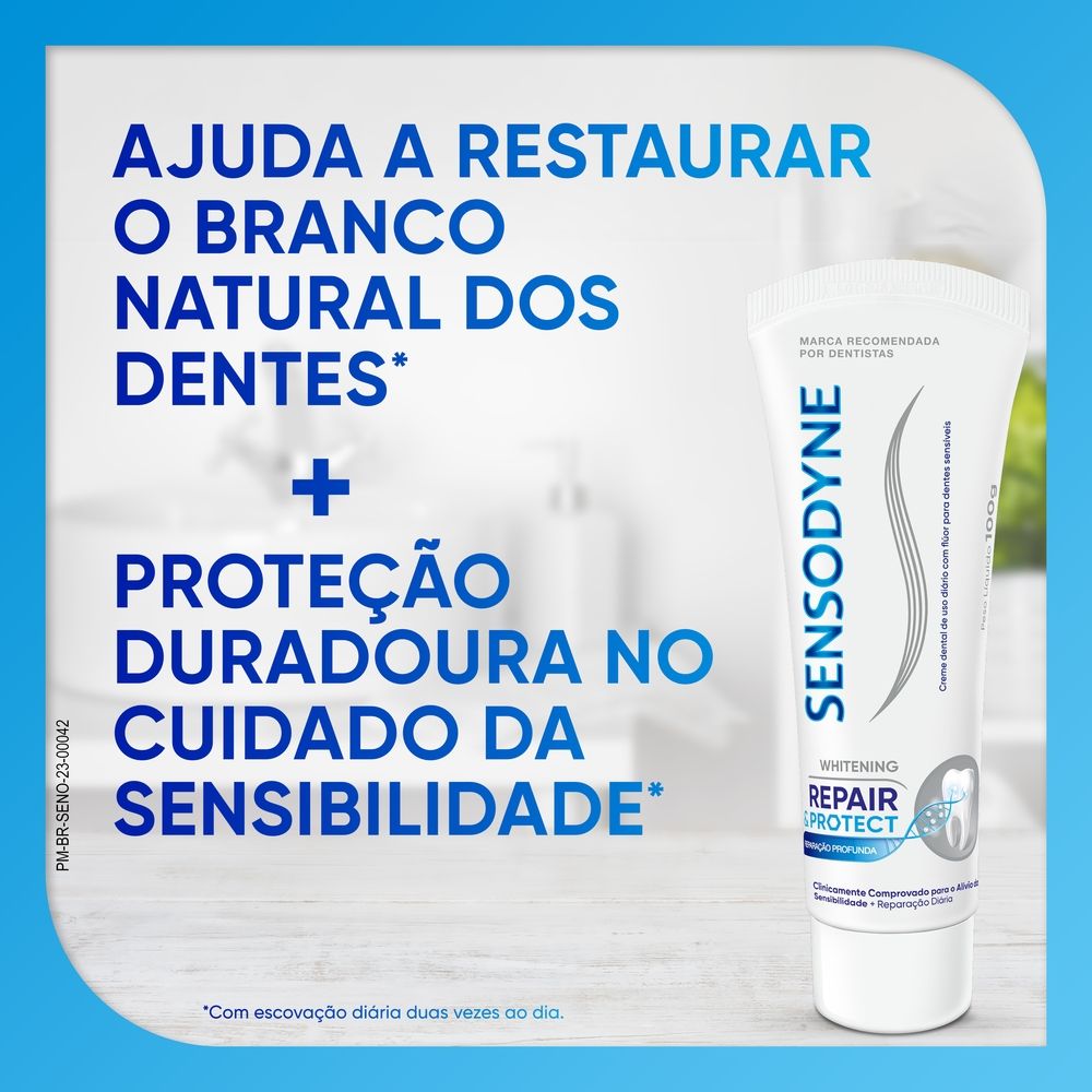 Creme Dental Sensodyne Repair & Protect Whitening 100g - Imagem 3