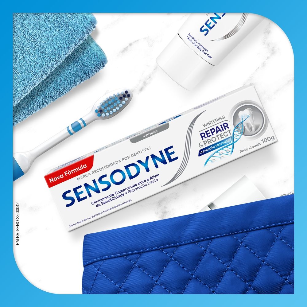 Creme Dental Sensodyne Repair & Protect Whitening 100g - Imagem 4