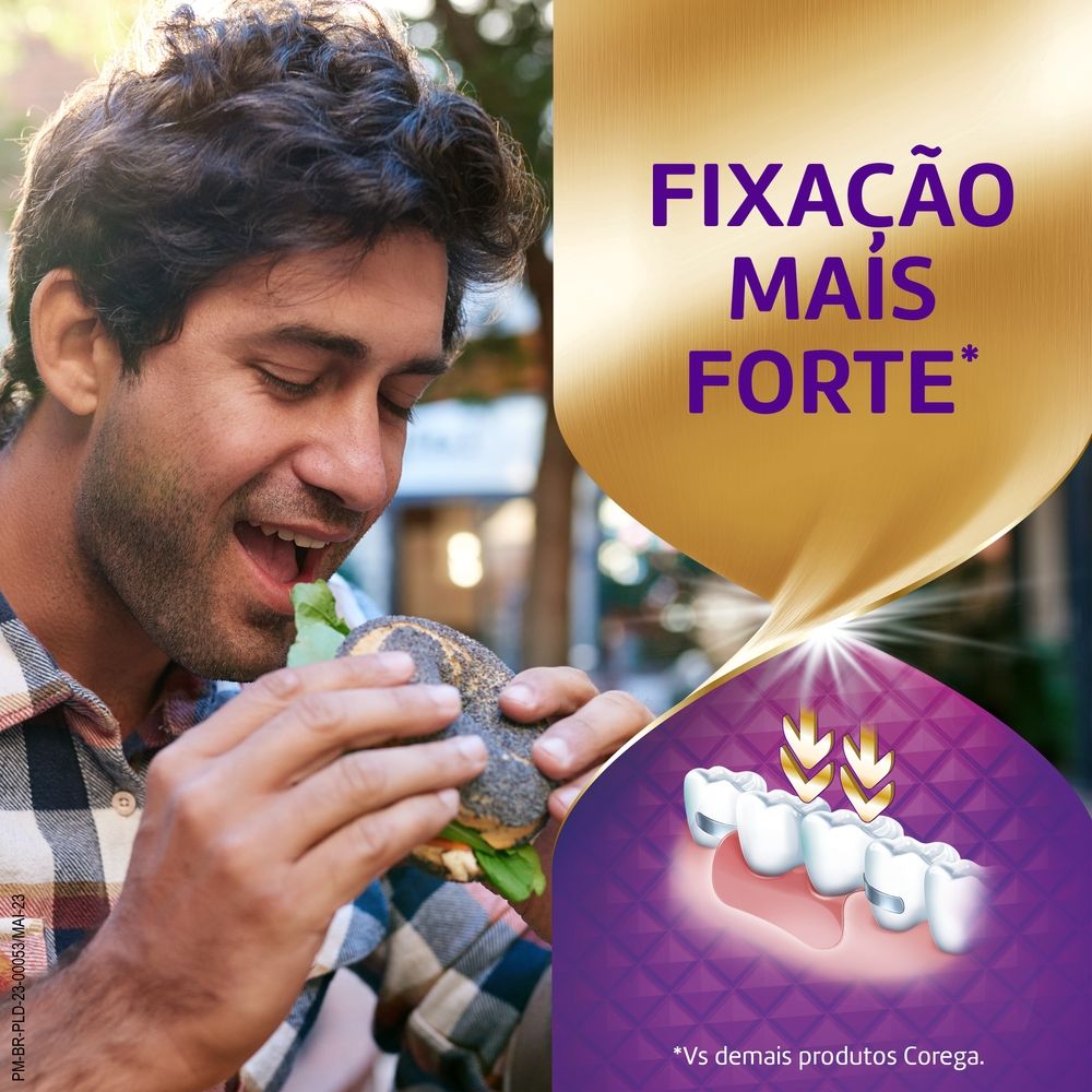 Fixador De Dentadura Corega Ultra Sem Sabor 2 Unidades De 70g - Imagem 3