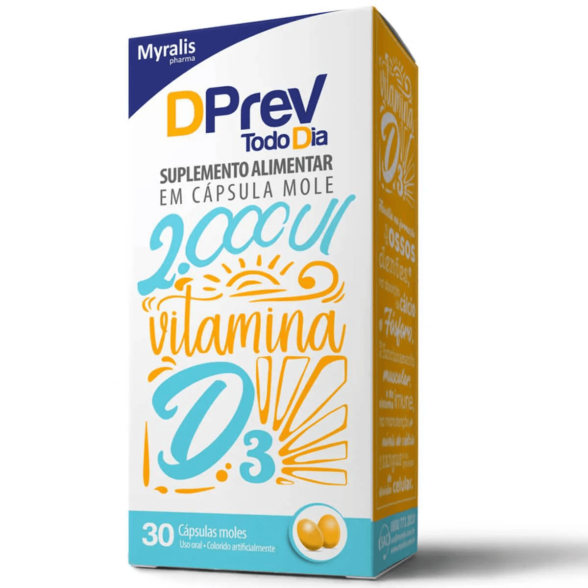 Dprev 2.000ui 30 Comprimidos Revestidos