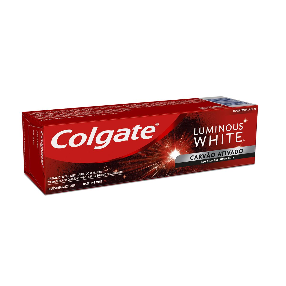 Creme Dental Colgate Luminous White Carvão Ativado 70g