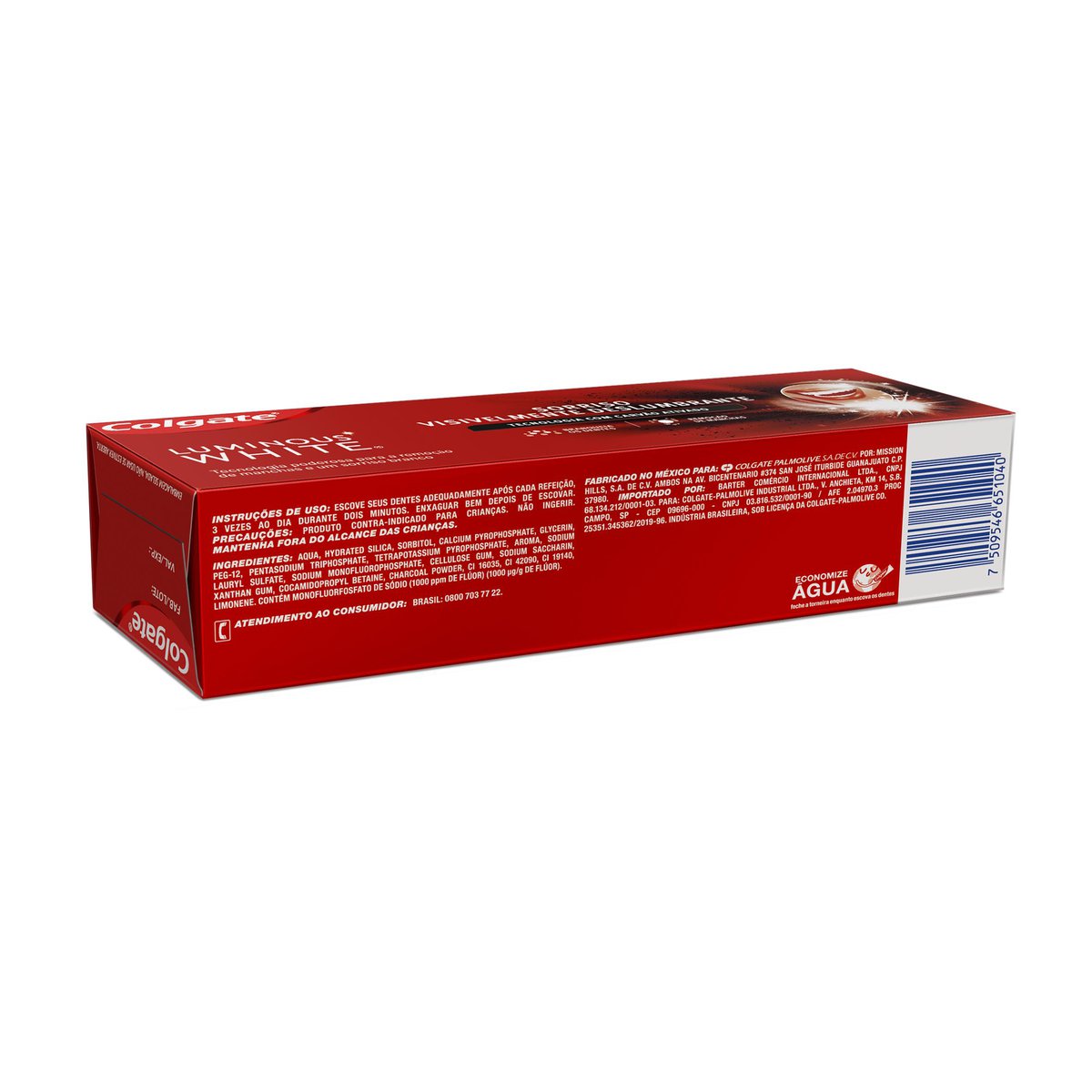 Creme Dental Colgate Luminous White Carvão Ativado 70g - Imagem 5
