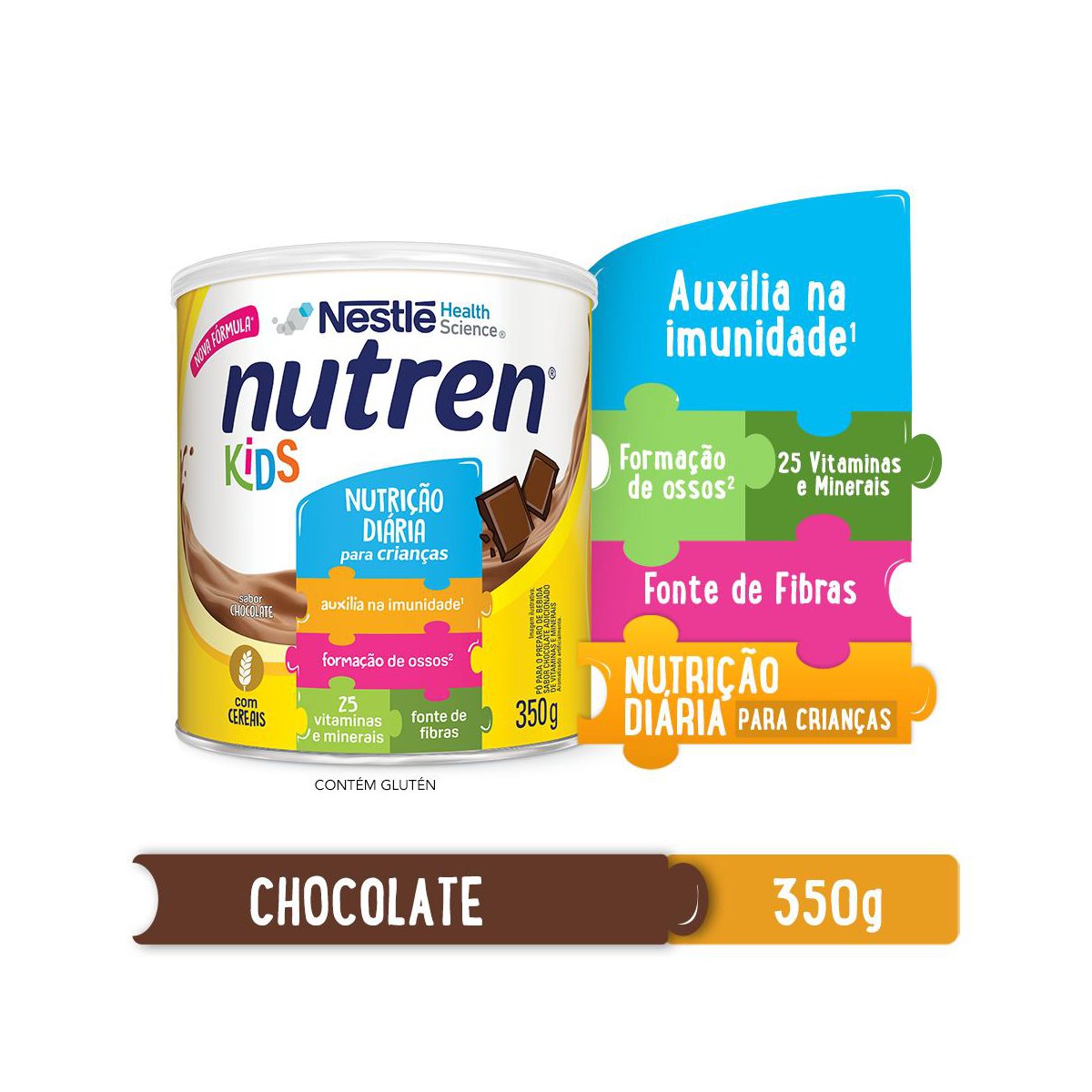Complemento Alimentar Nutren Kids Chocolate 350g - Imagem 6