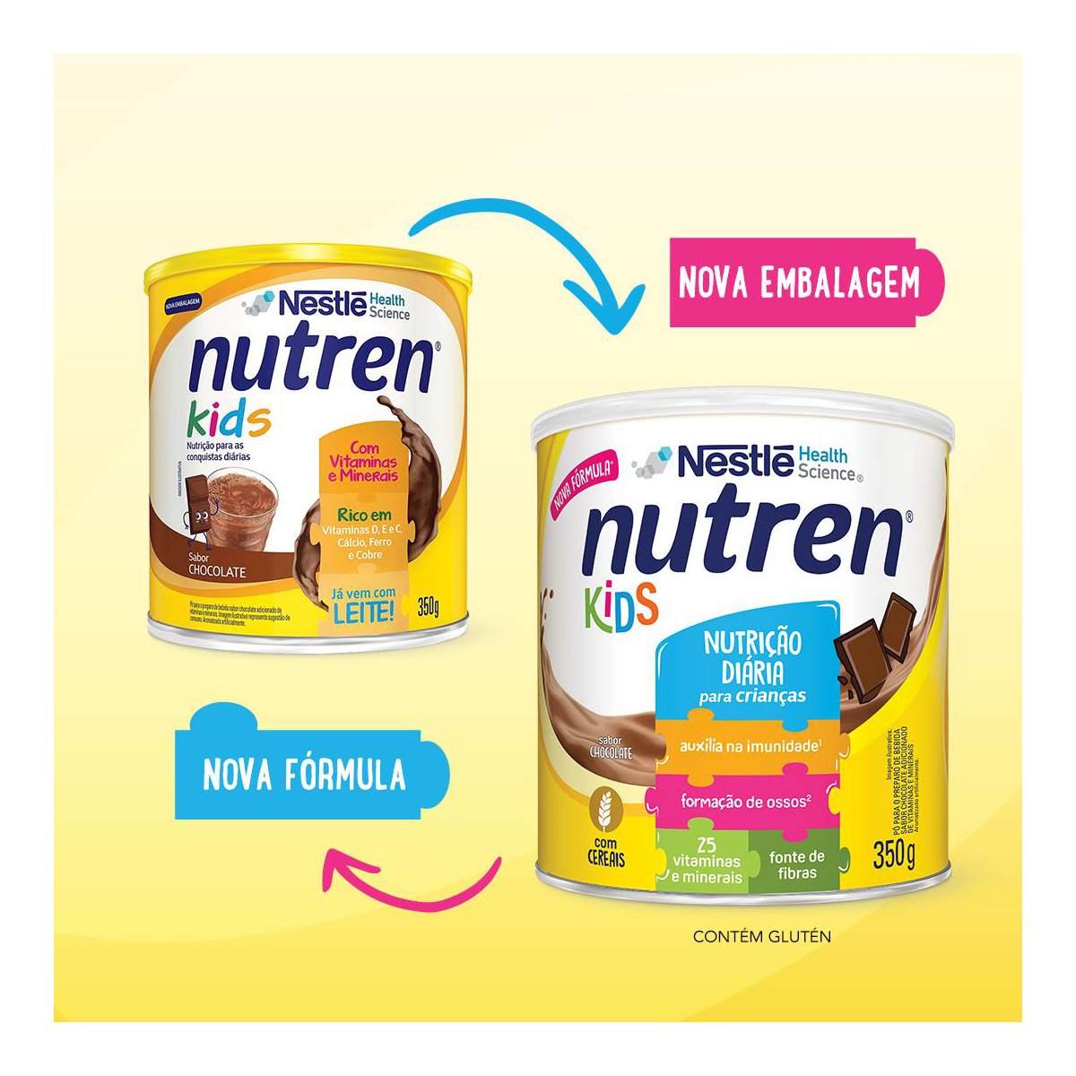 Complemento Alimentar Nutren Kids Chocolate 350g - Imagem 7