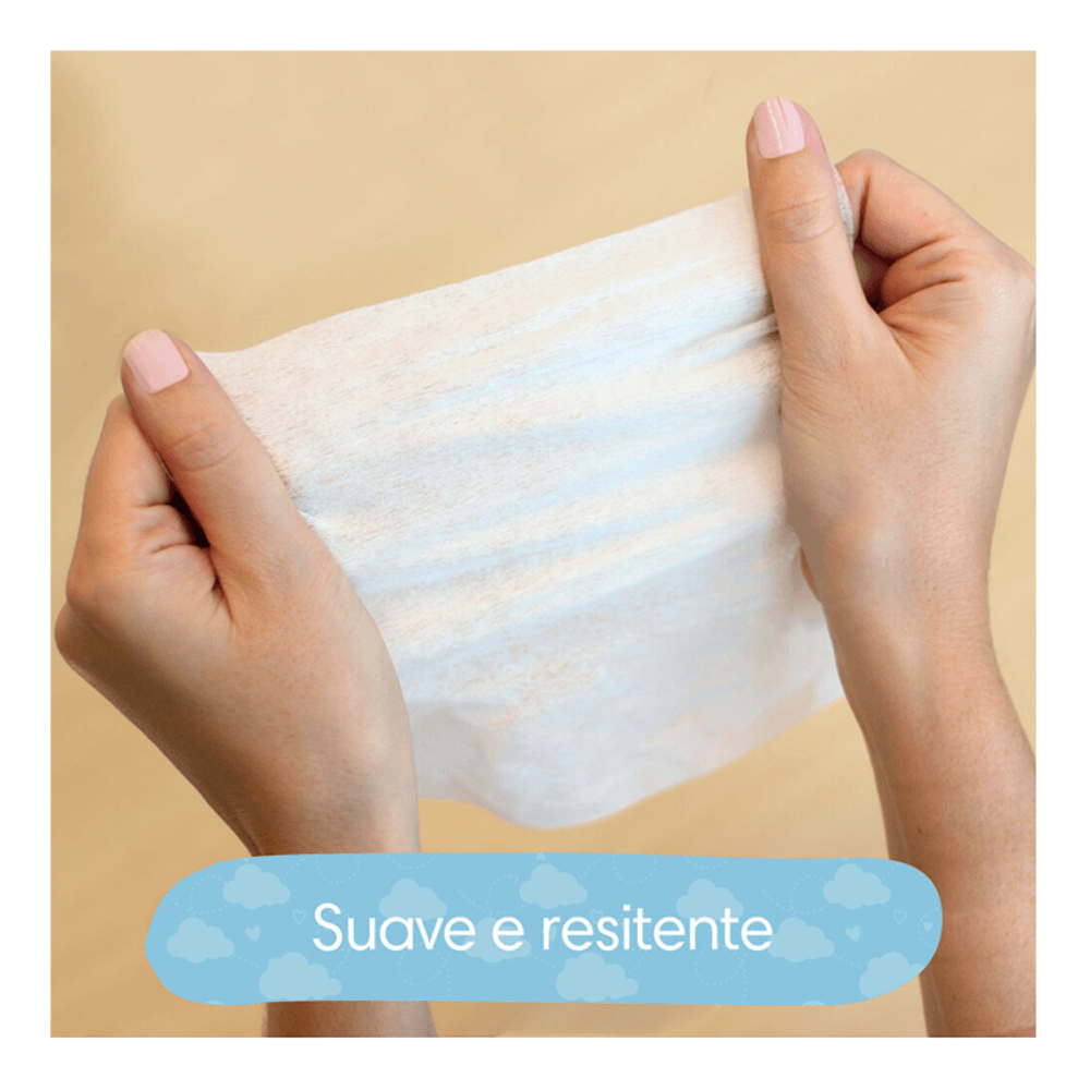 Kit Lenço Umedecido Pampers Cuidado De Bebê 4 Pacotes 48 Unidades - Imagem 3