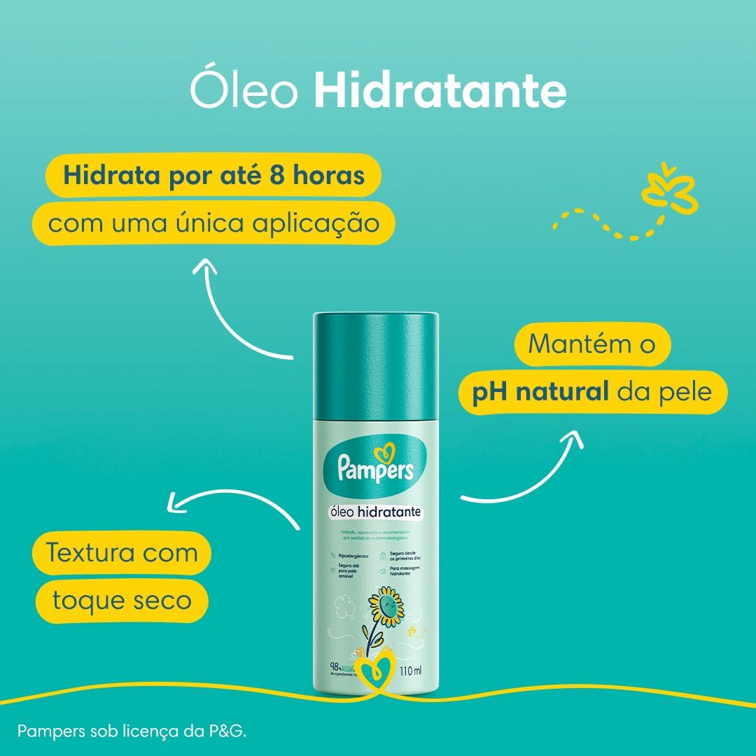 Óleo Hidratante Pampers Girassol 110ml - Imagem 2