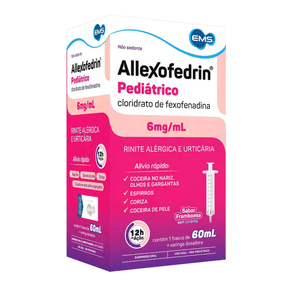 Allexofedrin Pediátrico 6Mg Suspensão Oral Sabor Framboesa 60Ml