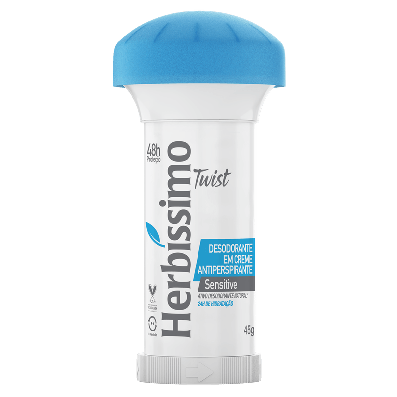 Desodorante Em Creme Herbíssimo Twist Sensitive 45g