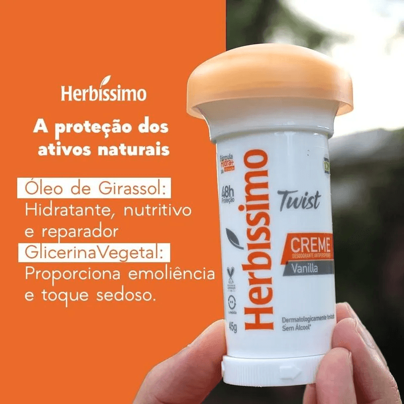 Desodorante Em Creme Herbíssimo Twist Vanilla 45g - Imagem 2
