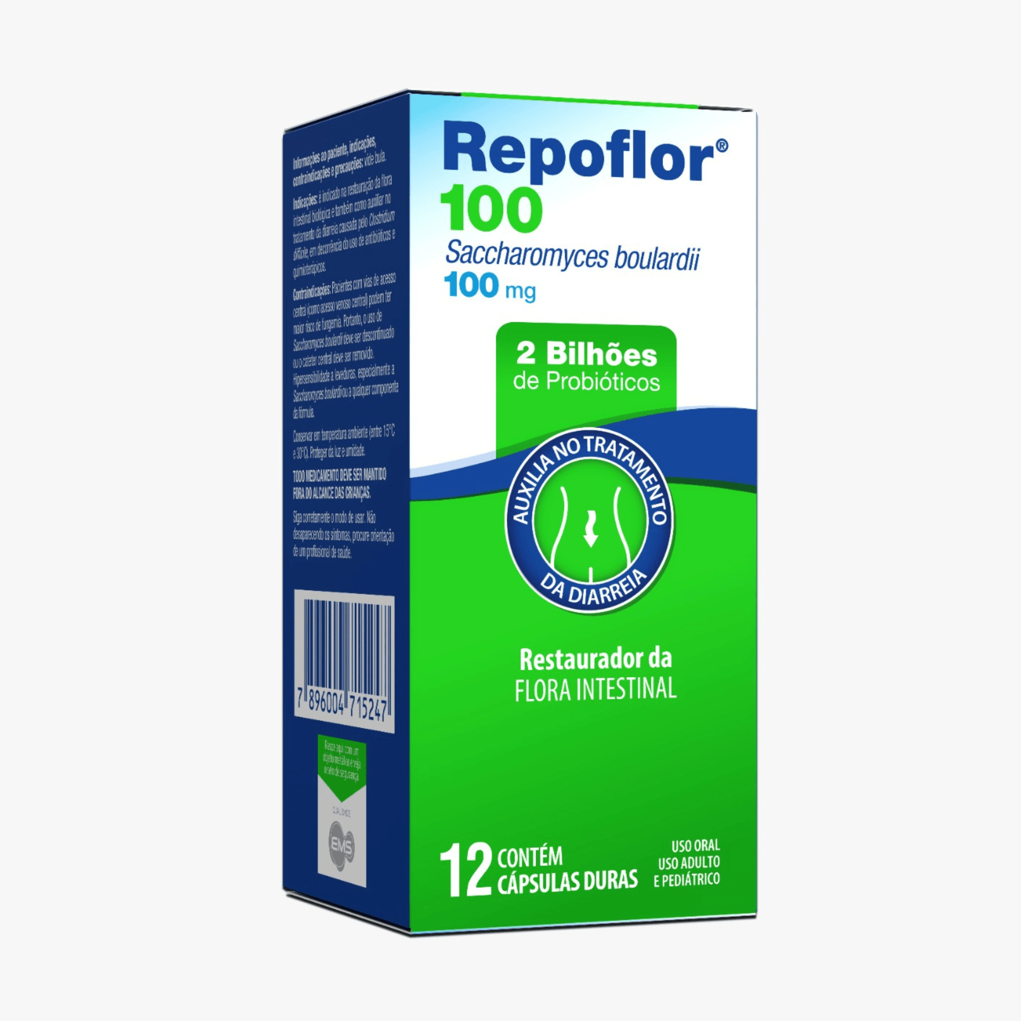 Repoflor 100mg 12 Cápsulas