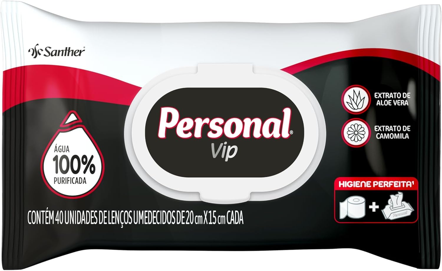 Lenço Umedecido Personal Vip 40 Unidades