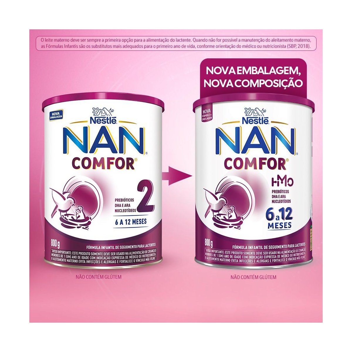 Fórmula Infantil Nan Comfor Hmo 6 A 12 Meses 800g - Imagem 4