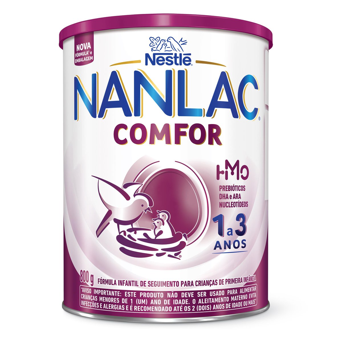 Fórmula Infantil Nanlac Comfor Hmo 1 A 3 Anos 800g