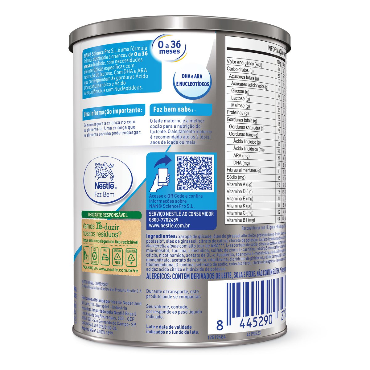 Fórmula Infantil Nan Sciencepro S.l 400g - Imagem 2