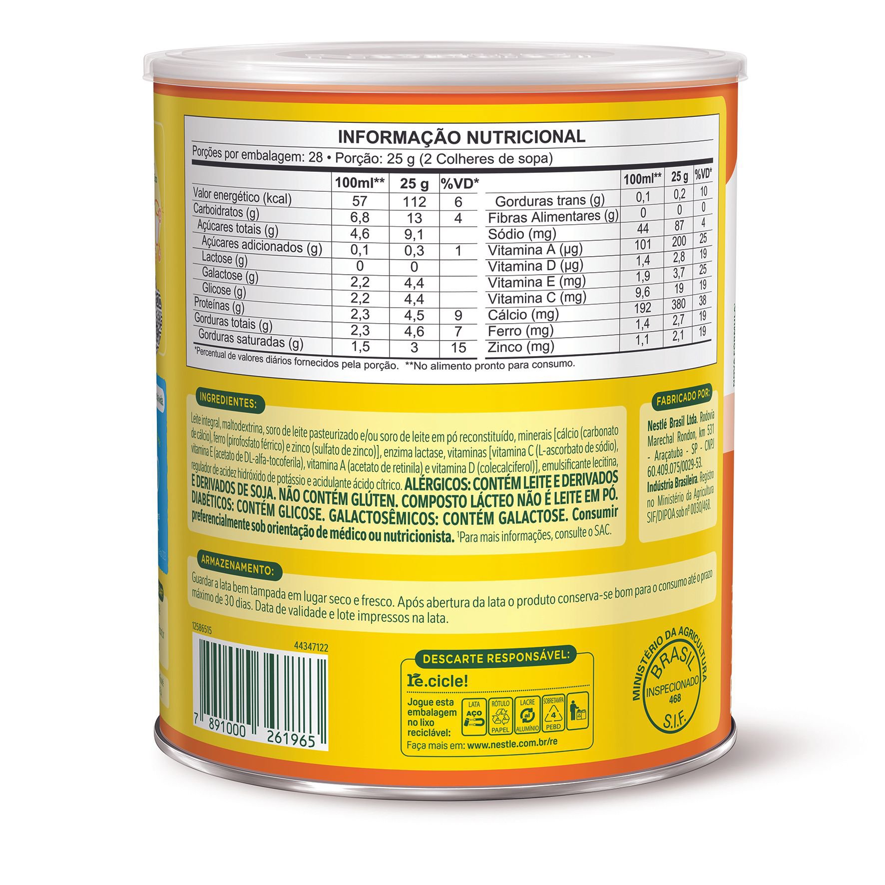 Composto Lácteo Ninho Zero Lactose 700g - Imagem 3