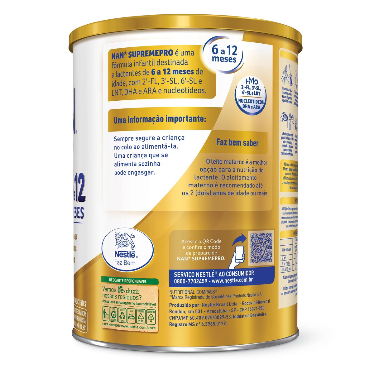 Fórmula Infantil Nan Supreme Pro 6 A 12 Meses 800g - Imagem 2