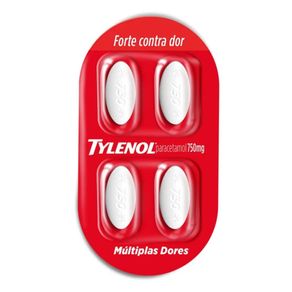Tylenol 750Mg 4 Comprimidos Revestidos