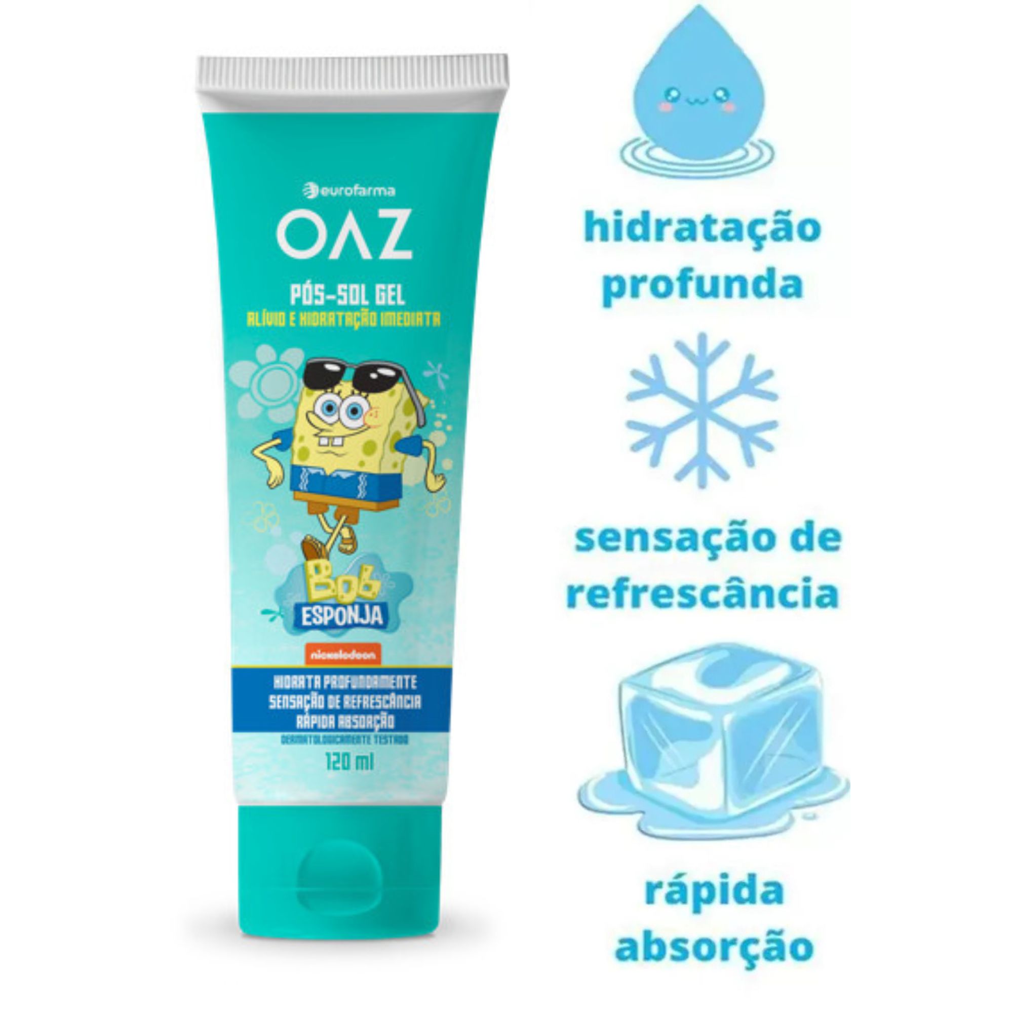 Pós-sol Em Gel Oaz Bob Esponja 120ml - Imagem 2