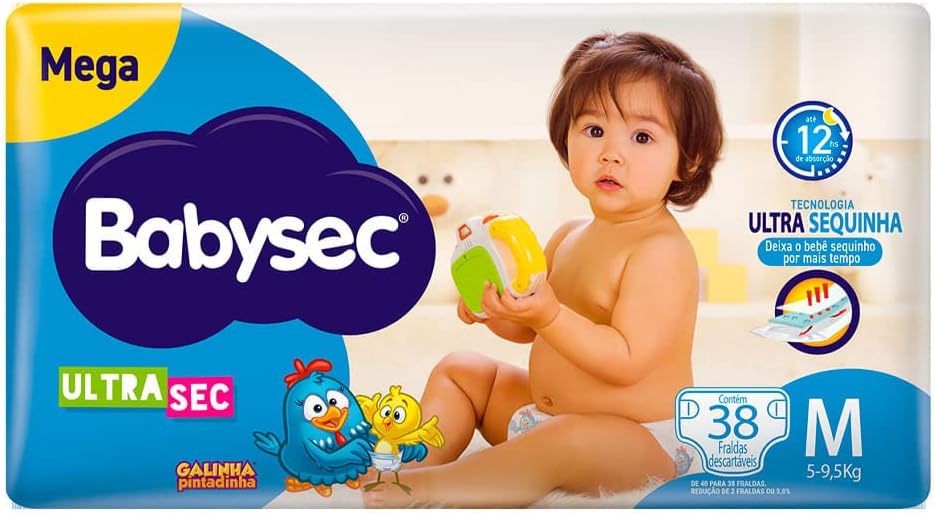 Fralda Babysec Ultra Sec M 38 Unidades