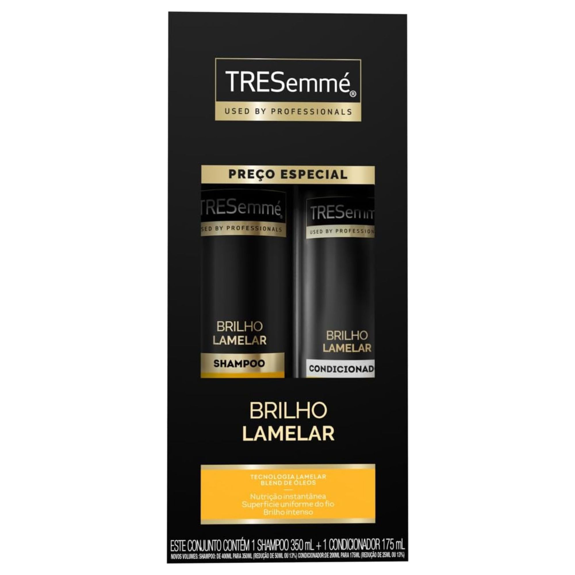 Kit Shampoo Tresemmé Brilho Lamelar 350ml + Condicionador 175ml