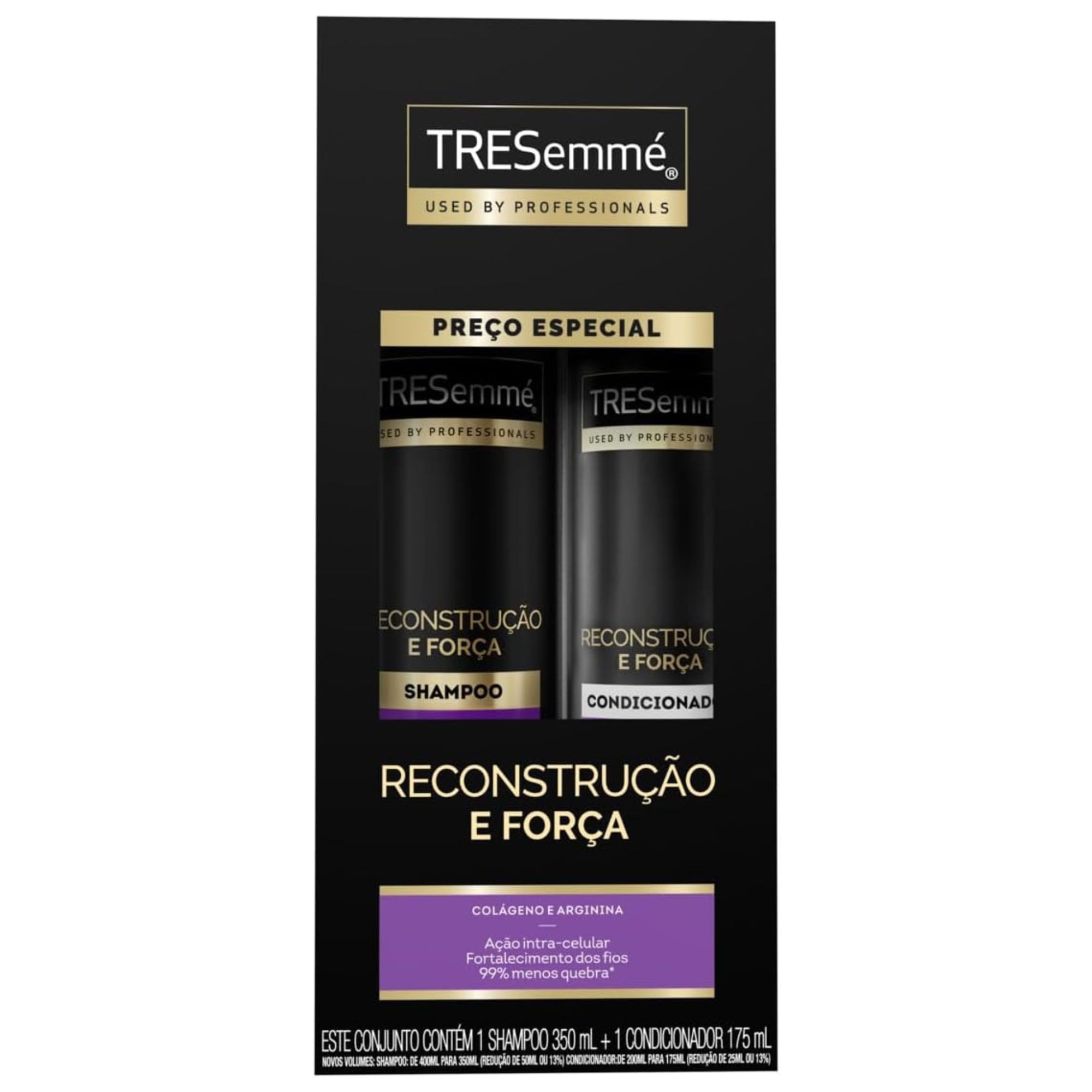 Kit Shampoo Tresemmé Reconstrução E Força 350ml + Condicionador 175ml