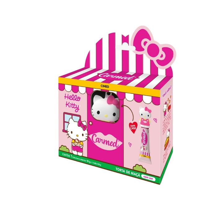 Hidratante Labial Carmed Hello Kitty Torta De Maçã Com Cor 10g Com Case