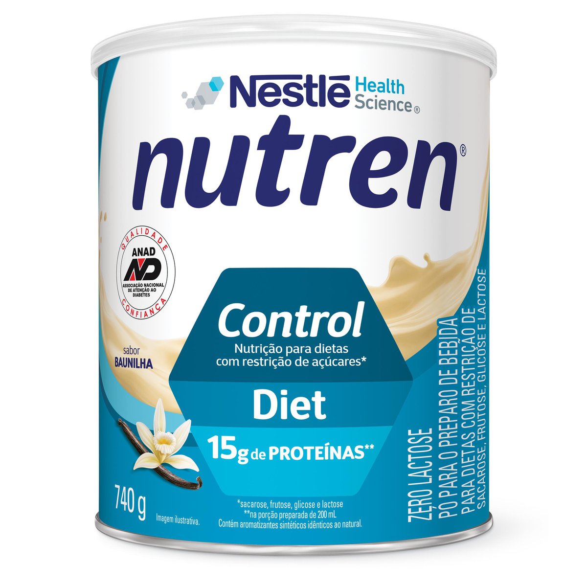 Complemento Alimentar Nutren Control Diet Baunilha 740g