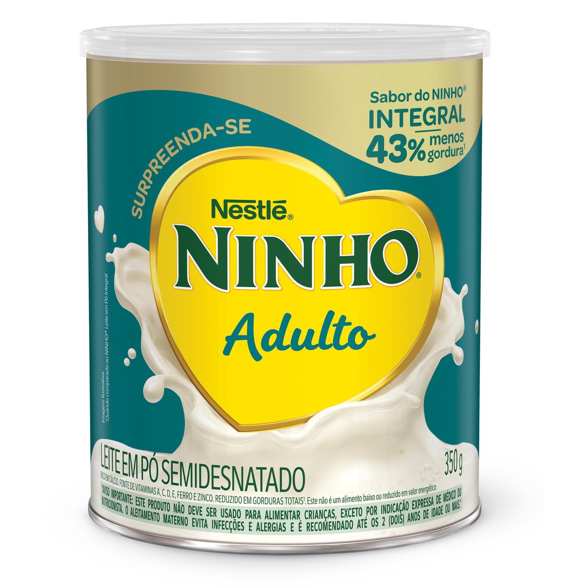 Leite Em Pó Ninho Adulto Semidesnatado 350g