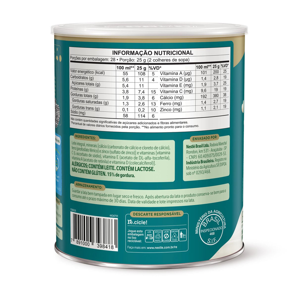 Leite Em Pó Ninho Adulto Semidesnatado 700g - Imagem 3