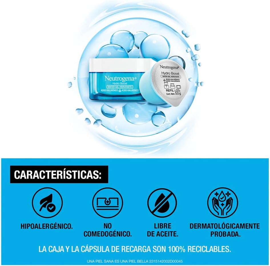 Refil Gel Hidratante Facial Neutrogena Hydro Boost Water 50g - Imagem 2