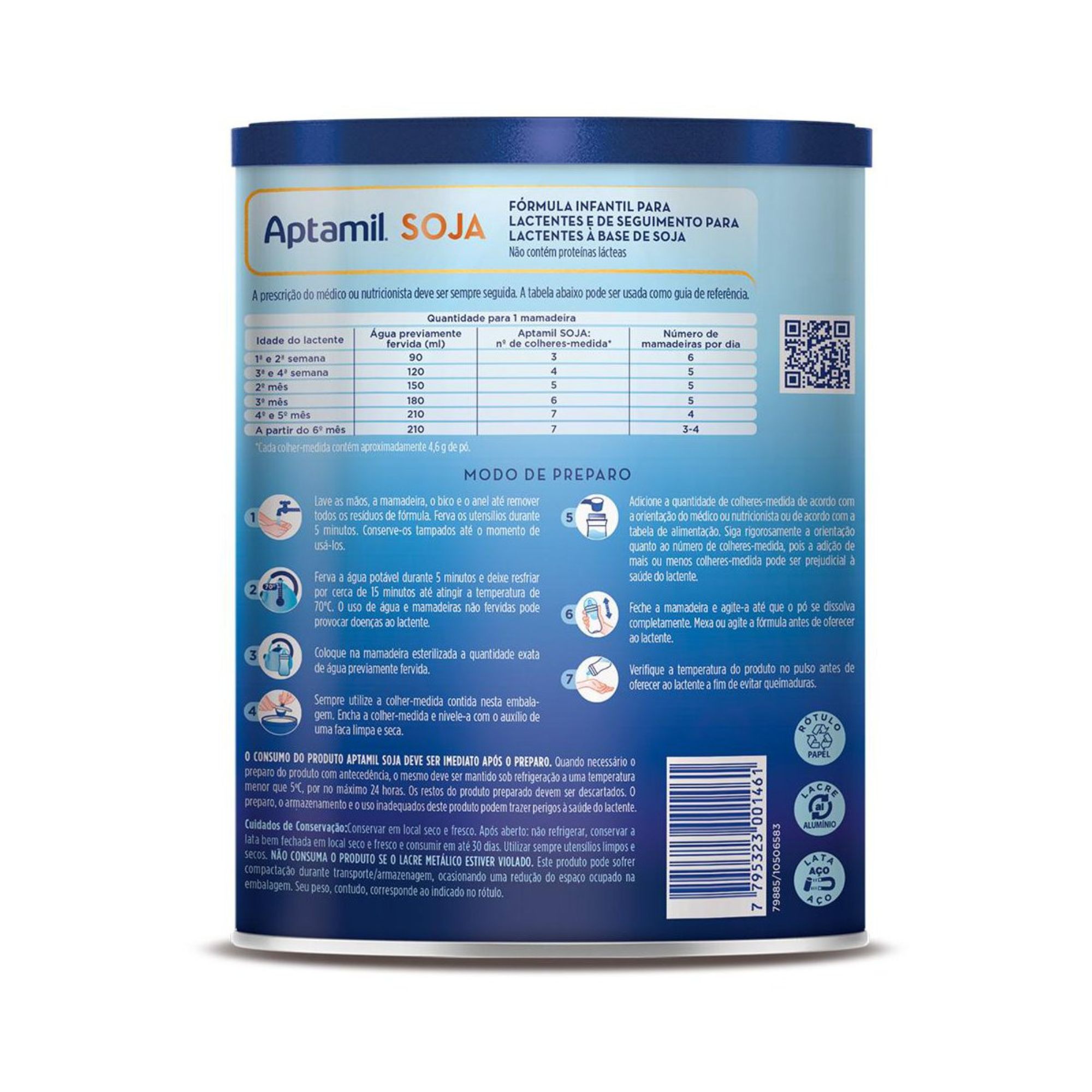 Fórmula Infantil Aptamil Soja 2 800g - Imagem 3