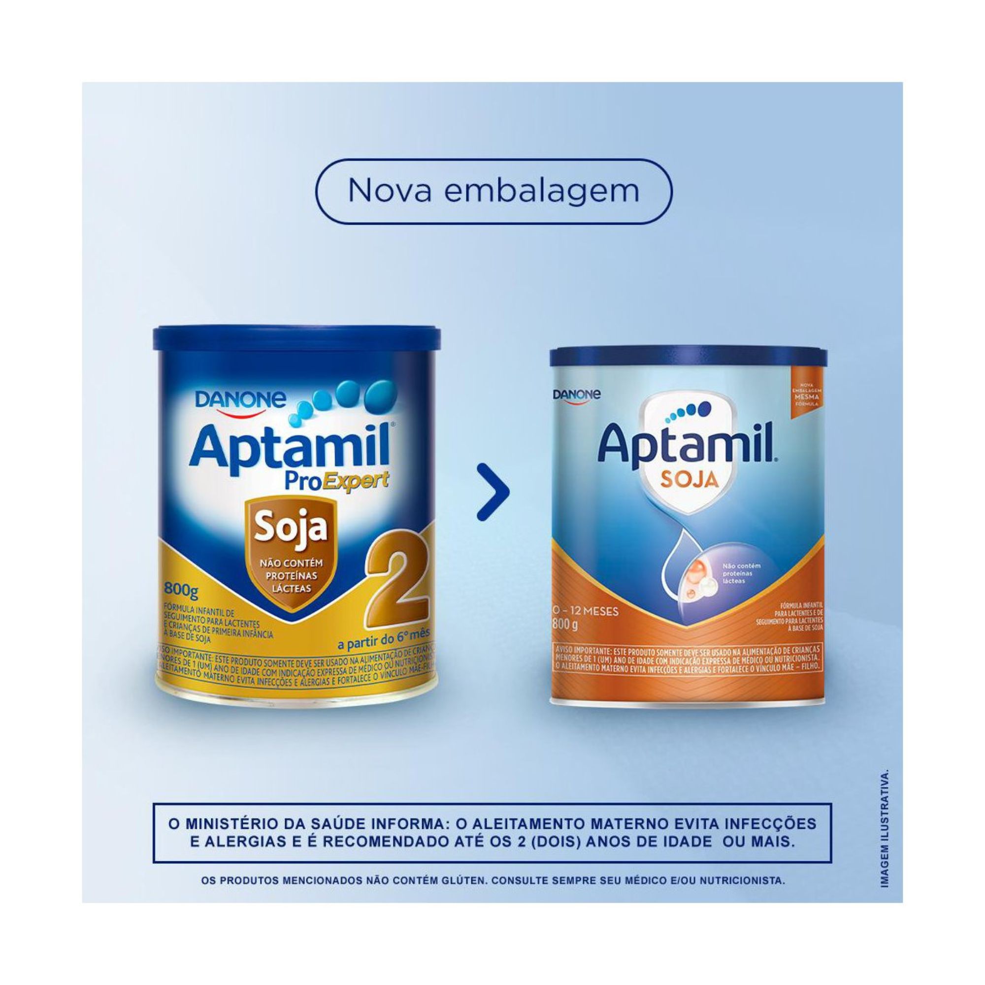 Fórmula Infantil Aptamil Soja 2 800g - Imagem 4