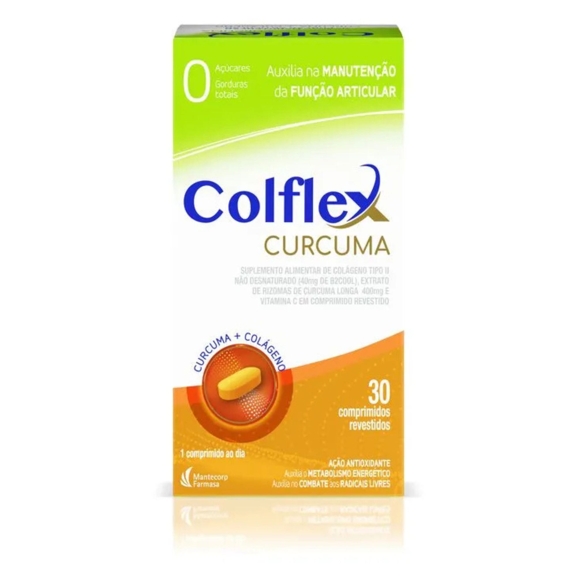 Suplemento Alimentar Colflex Curcuma 30 Comprimidos Revestidos
