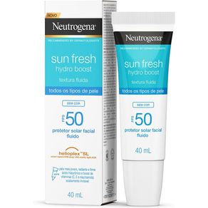 Protetor Solar Facial Neutrogena Sun Fresh Hydro Boost Fps50 Sem Cor 40Ml