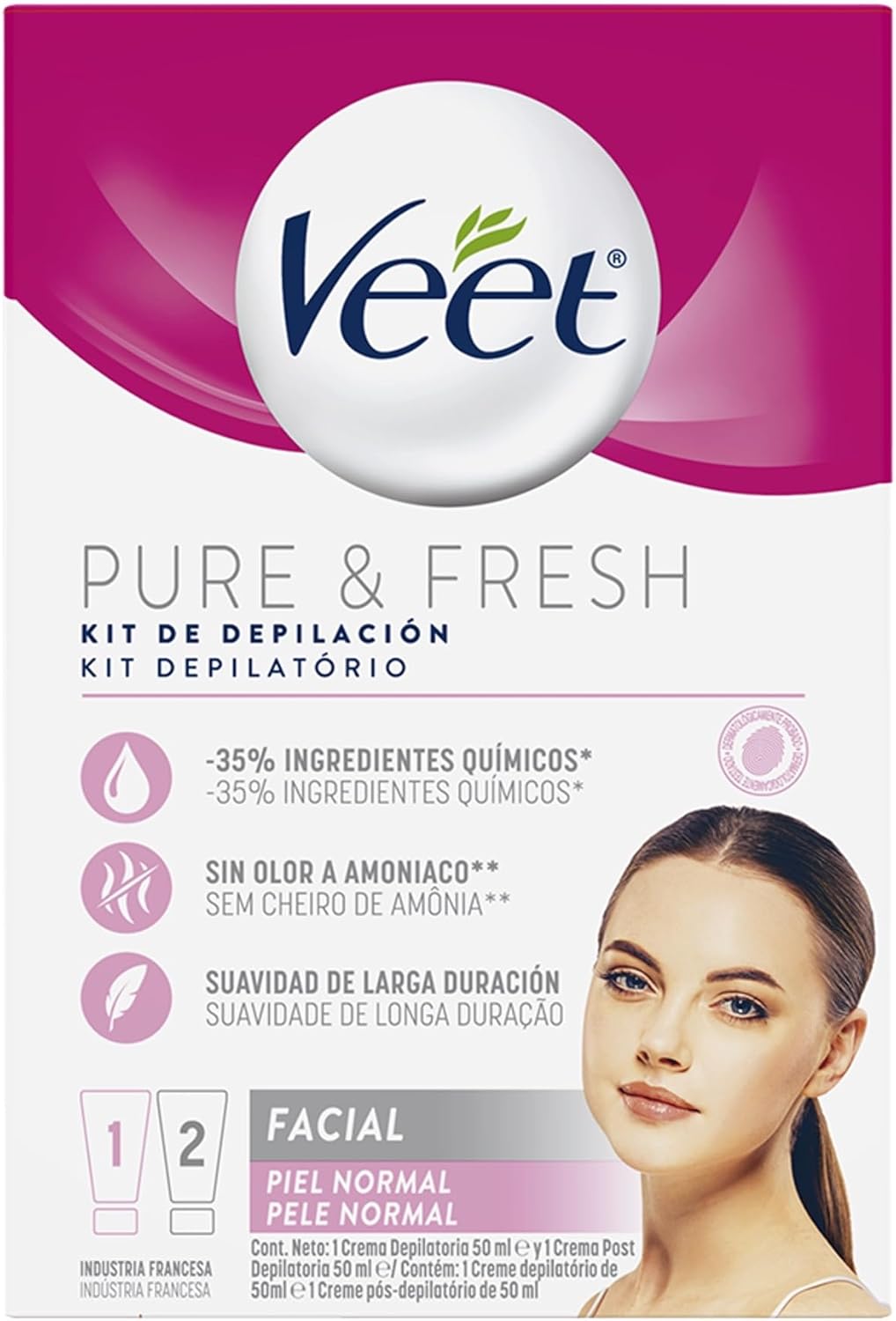 Kit De Depilação Facial Veet Pure & Fresh - Imagem 2