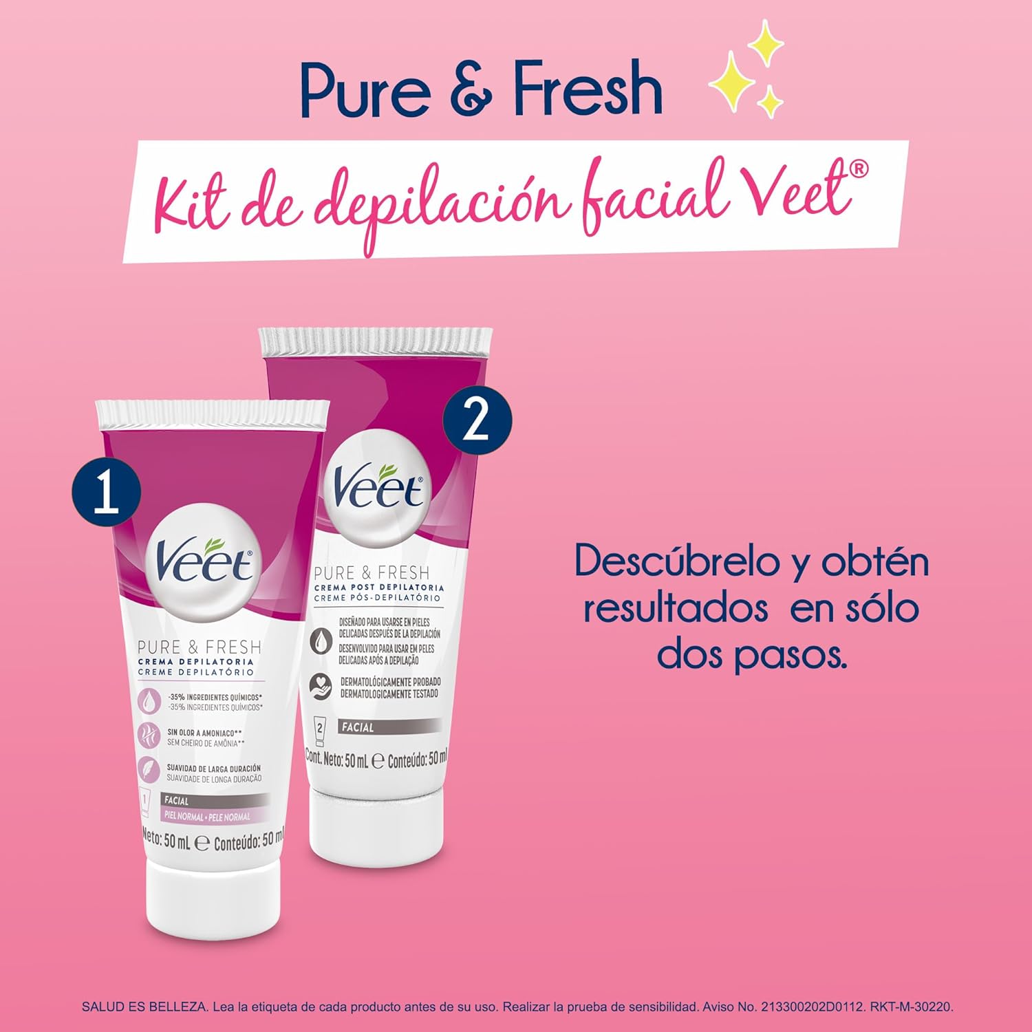 Kit De Depilação Facial Veet Pure & Fresh - Imagem 4