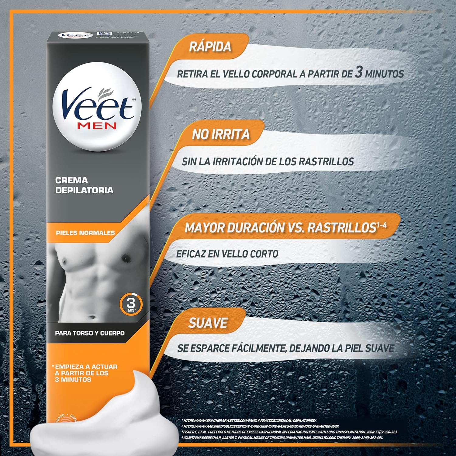 Creme Depilatório Veet For Men Pele Normal 200ml - Imagem 2