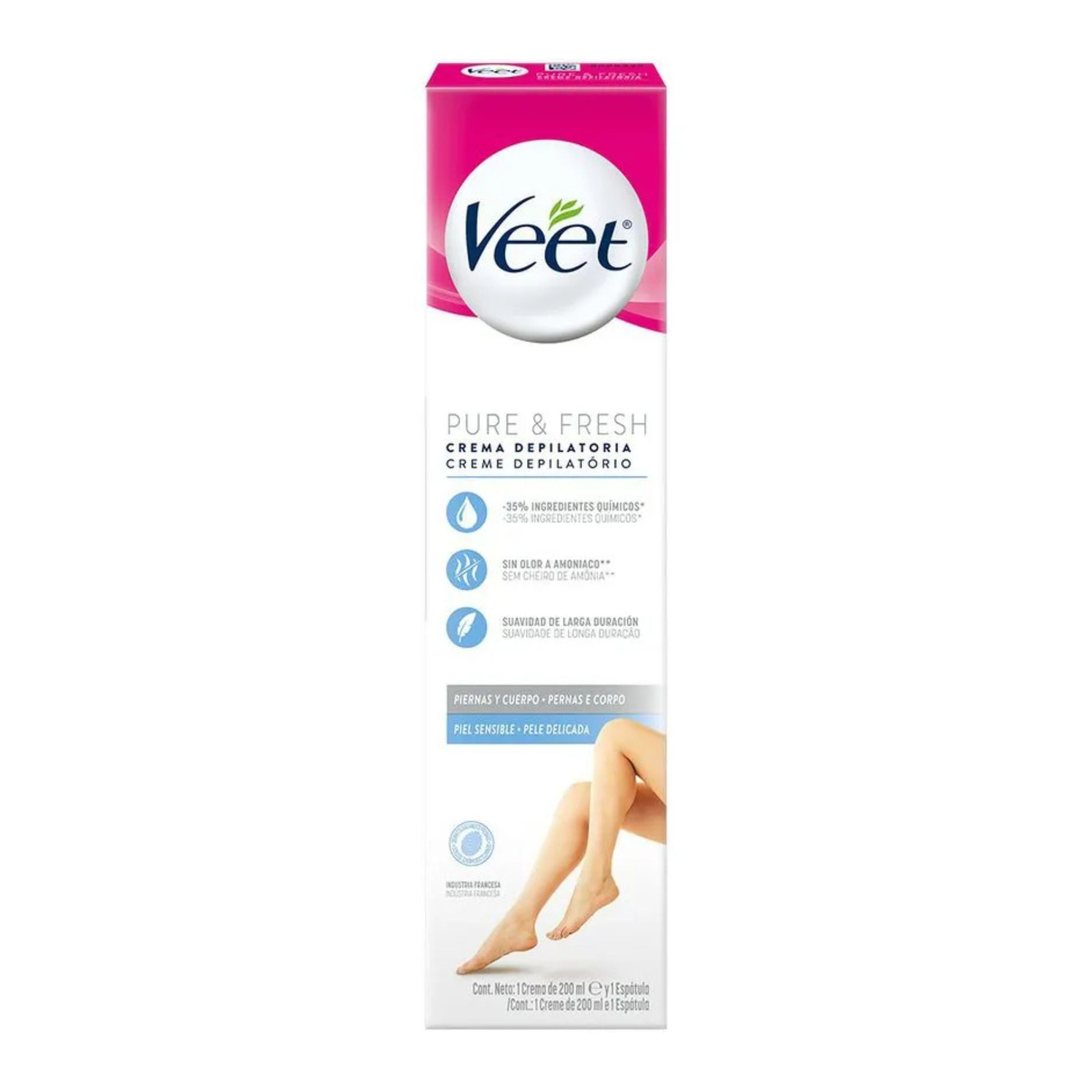 Creme Depilatório Veet Pure & Fresh Pele Delicada 200ml