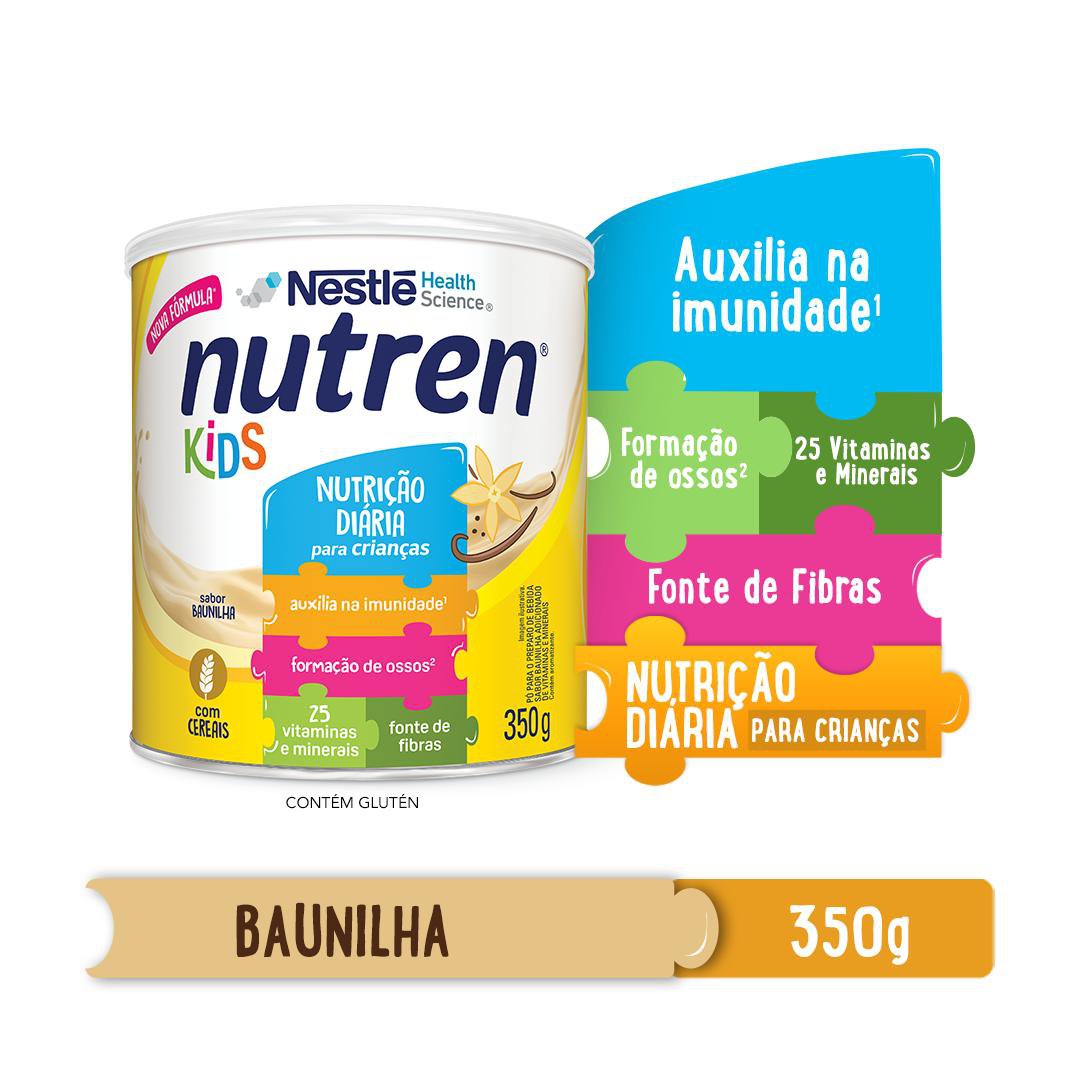 Complemento Alimentar Nutren Kids Baunilha 350g - Imagem 4