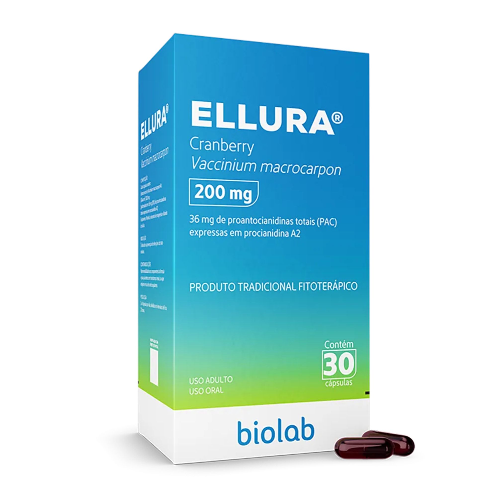 Ellura Cranberry 200mg 30 Cápsulas