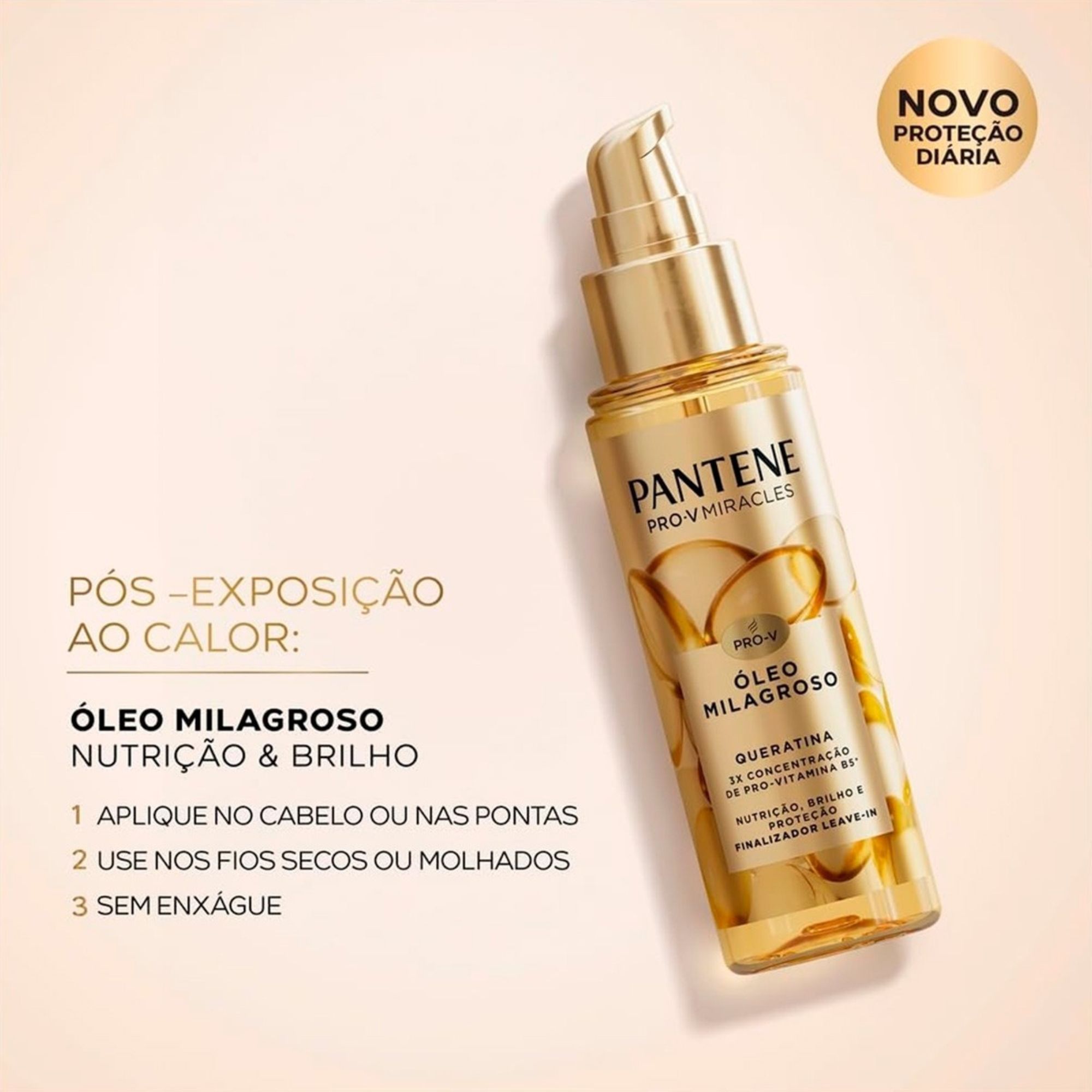 Óleo Milagroso Finalizador E Leave-in Pantene Miracles Queratina 95ml - Imagem 4
