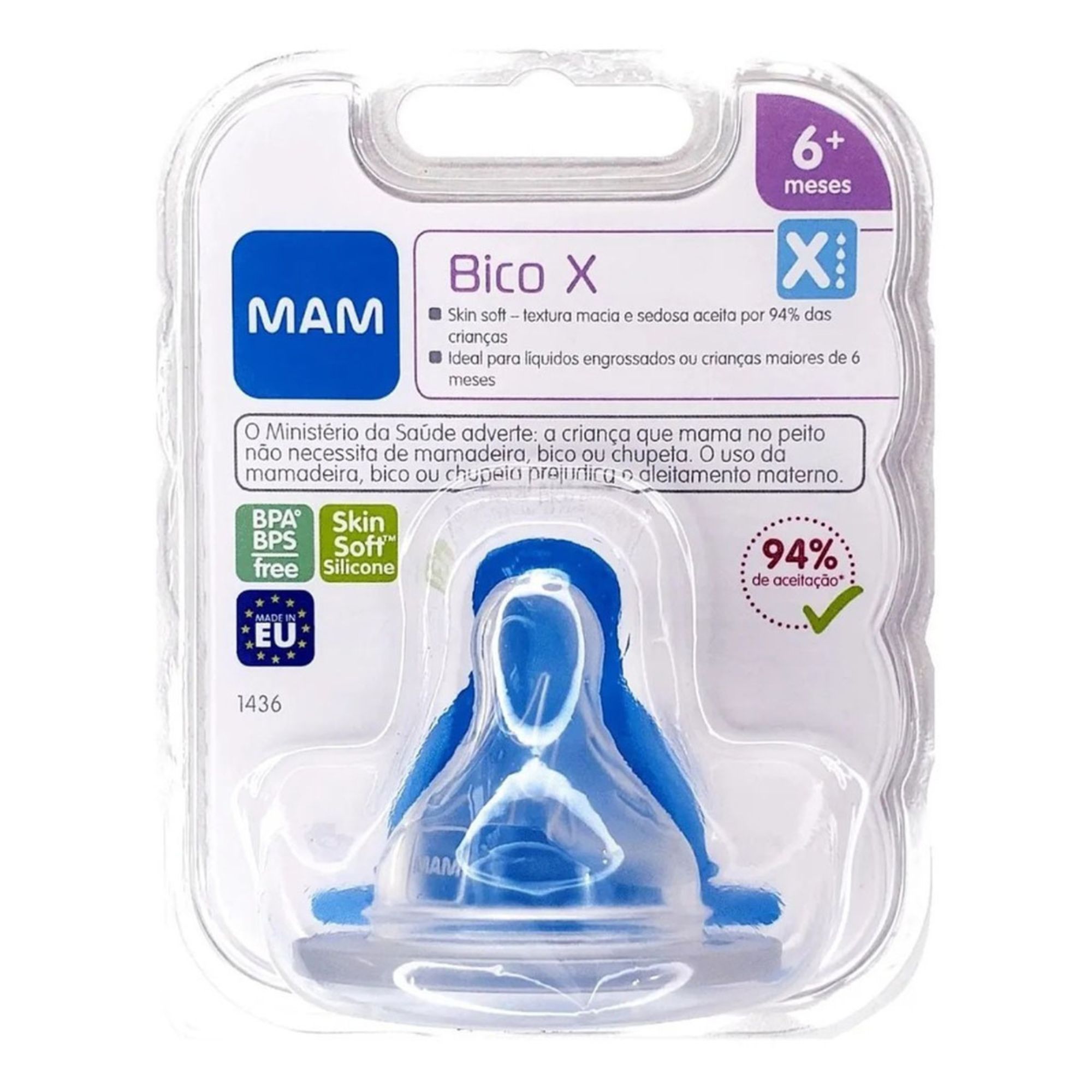 Bico De Mamadeira Mam X Fluxo Super Rápido 6+ 1 Unidade