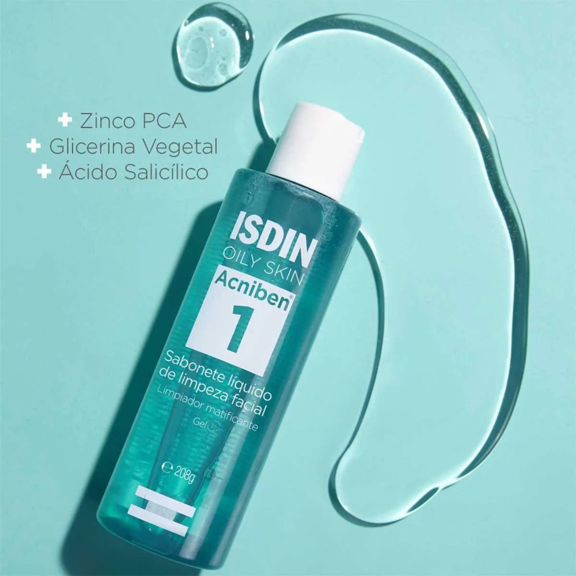 Sabonete Líquido Isdin Oily Skin Acniben 1 Facial 208g